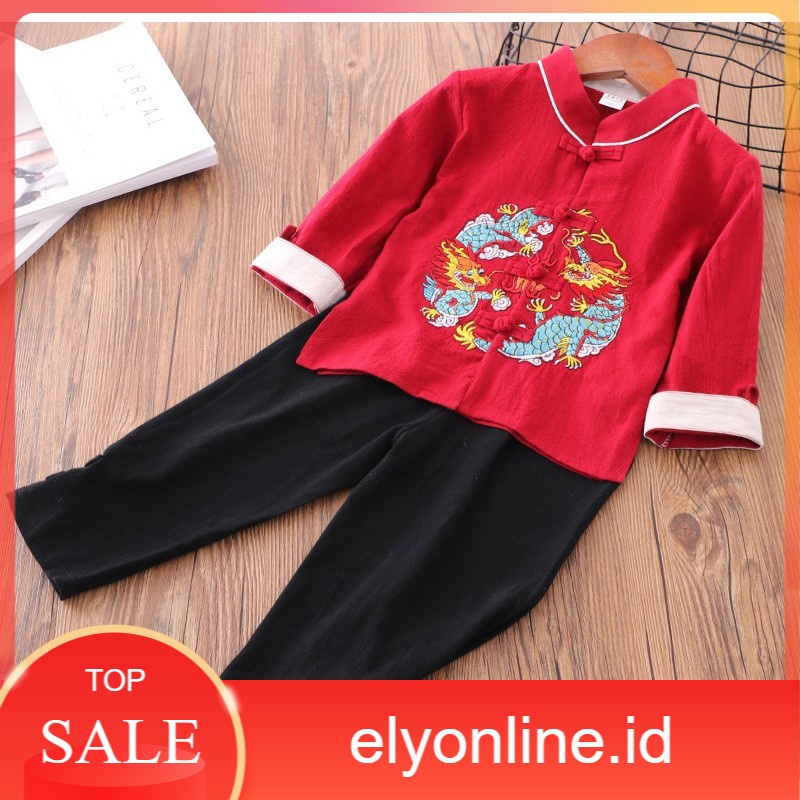 Setelan Anak Cheongsam Imlek anak laki laki Baju qipao cheongsam anak