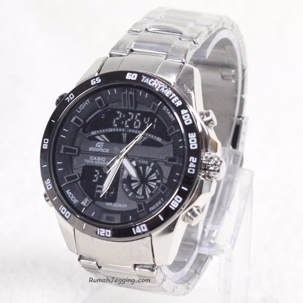 Jam Tangan Pria Dualtime Casio G-Shock  Gshock Edifice EFA 133 Silver - Black