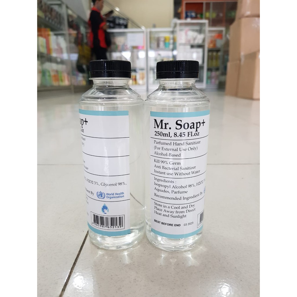 Dr Soap Hand Sanitizer Antiseptik Antiseptic 250 ml cair rekomendasi WHO Alkohol Based