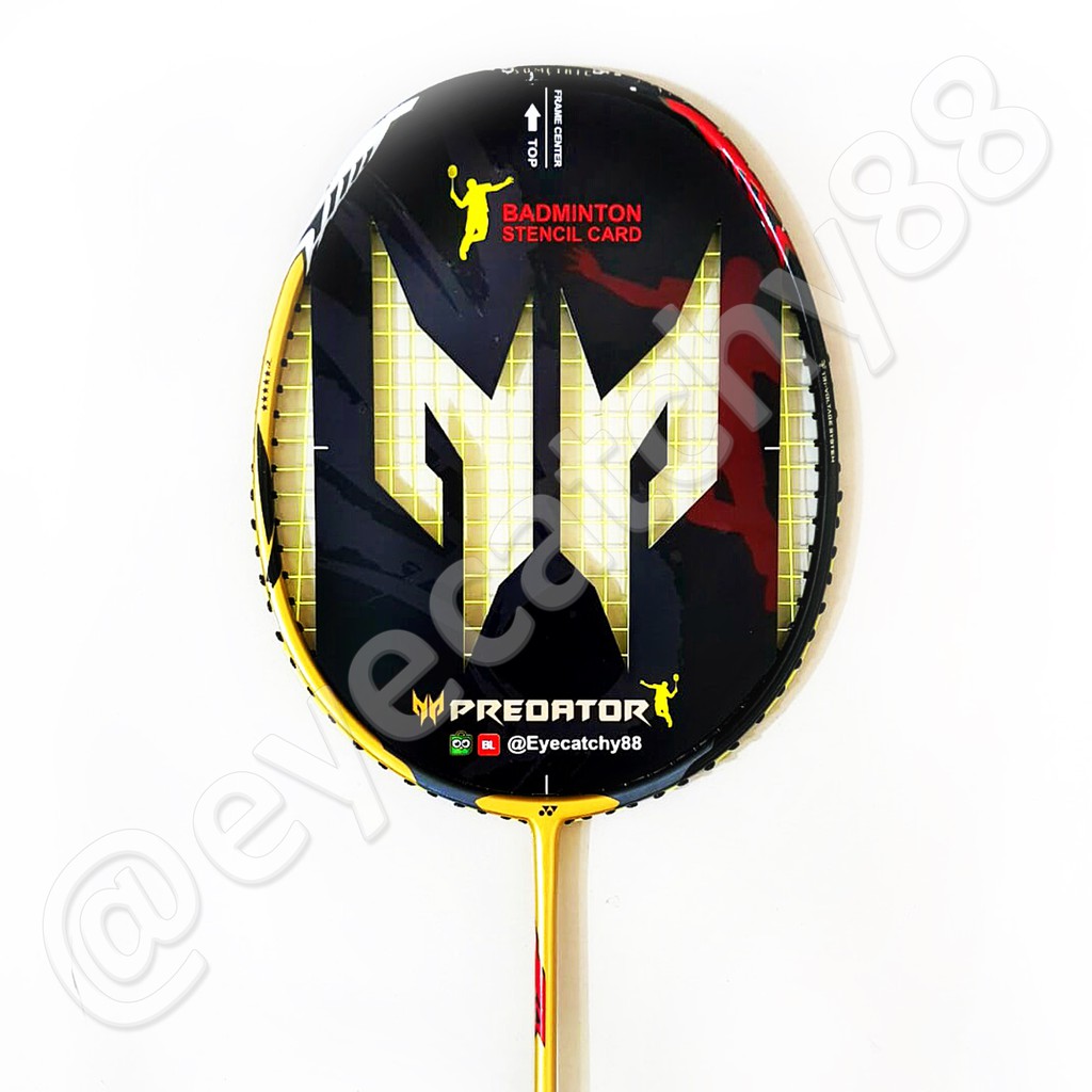 Badminton Raket Stencil Card/Logo Raket/ Cetakan Raket - CUSTOM LOGO