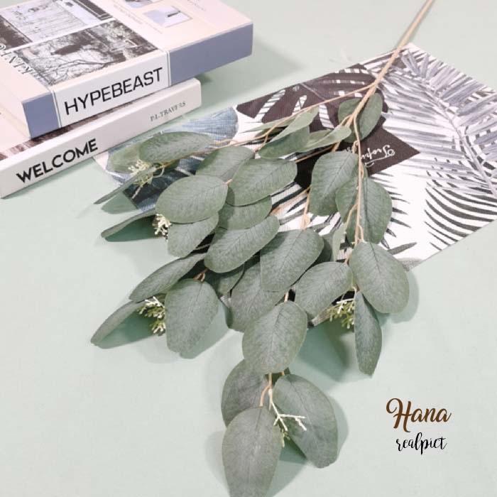 Daun dekorasi hijau/daun plastik