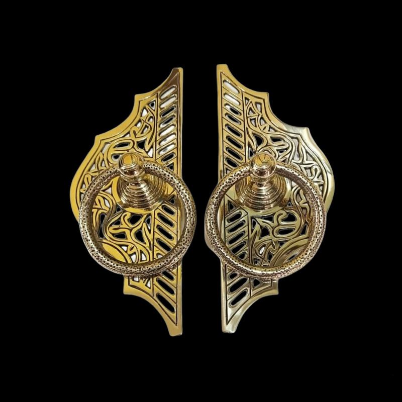 Handle Pintu Kuningan - Handle Pintu Kupu Tarung GBY 059 - Polished Brass