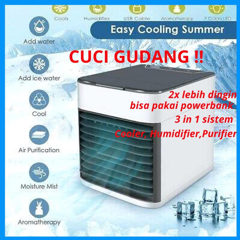 AC PORTABLE MINI PENDINGIN UDARA FAN AIR COOLER USB ARTIC AIR ULTRA PENDINGIN RUANGAN TANPA LISTRIK