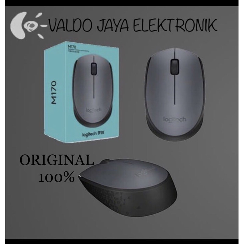 Mouse Wireless LOGITECH M-170 Mouse Logitech M170 Mouse Tanpa Kabel M 170