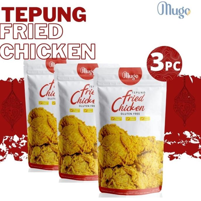 

TERLARIS Mugo Tepung Bumbu Ayam Goreng Fried Chicken Gluten Free NON MSG [3PCS]