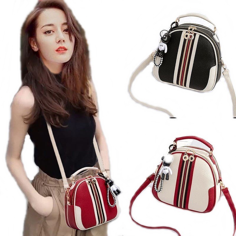 Jual Tas Selempang Kulit Sintetis Fashion Wanita Slingbag Tas Selempang