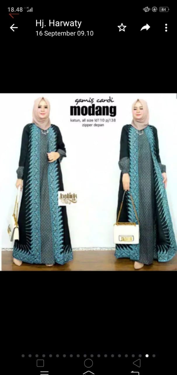 Gamis Cardi Modang Baju Muslim Syari  Batik