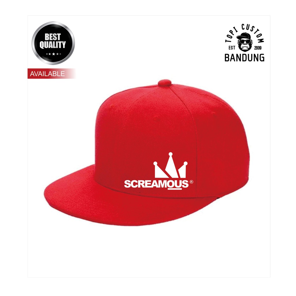 Topi Snapback SCREAMOUS Topi Pria Topi Wanita SCREAMOUS Bisa COD Original High Premium Quality