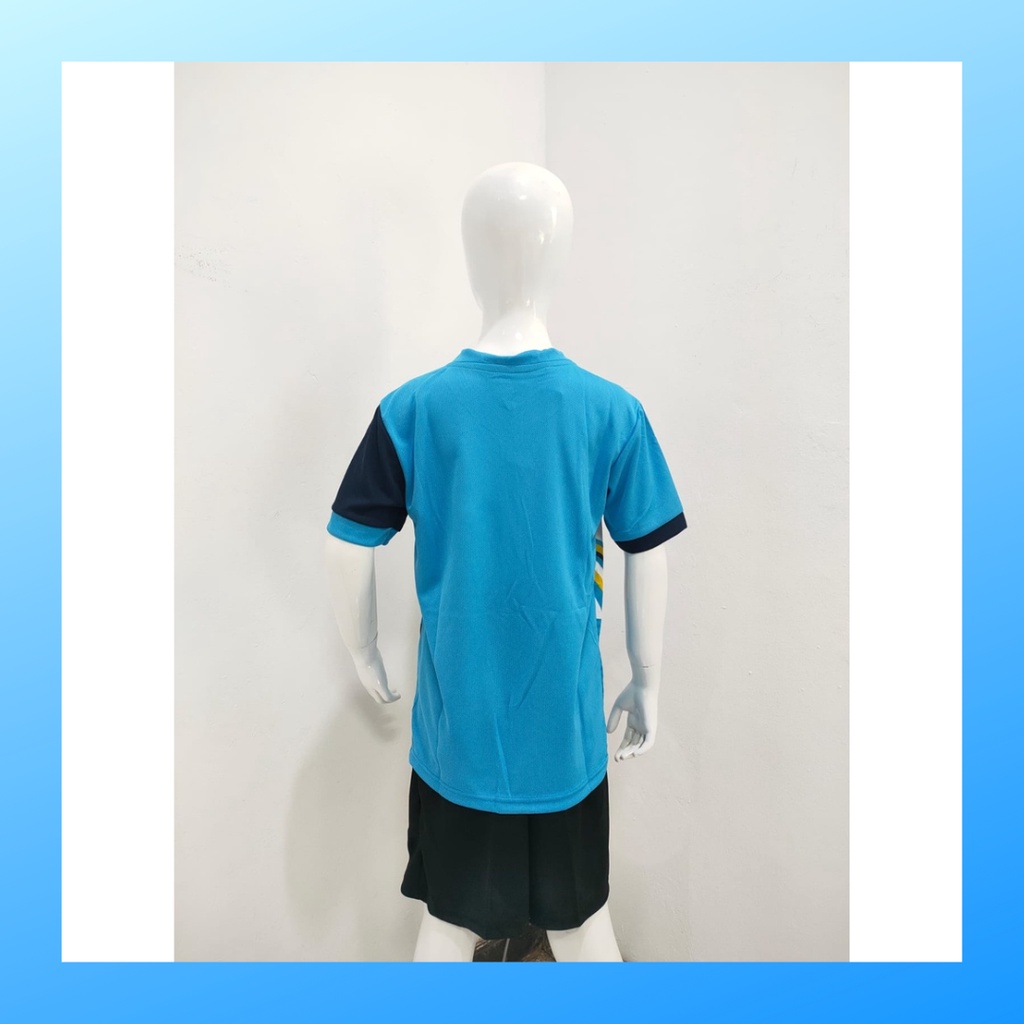 Kaos badminton anak laki-laki jersey bulutangkis baju celana setelan jersy perempuan stelan t-shirt outfit seragam kostum print olahraga casual suit pakaian jarsey oblong apparel sports jersi sudirman thomas uber cup bulu tangkis ST.V138 navy polos