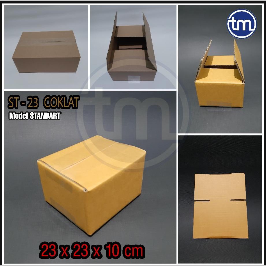 

KOTAK ST-23 23X23X10 CM KARDUS COKLAT KARTON BOX PACKAGING AKSESORIS SOUVENIR