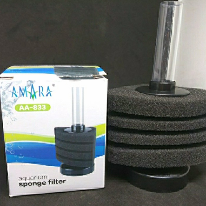 Busa Sponge Filter Aquarium Biofoam Bio Foam Mini Spon Amara AA 933 833 Aquascape Penyaring Udara Aerator Airator Aksesoris Perlengkapan ikan