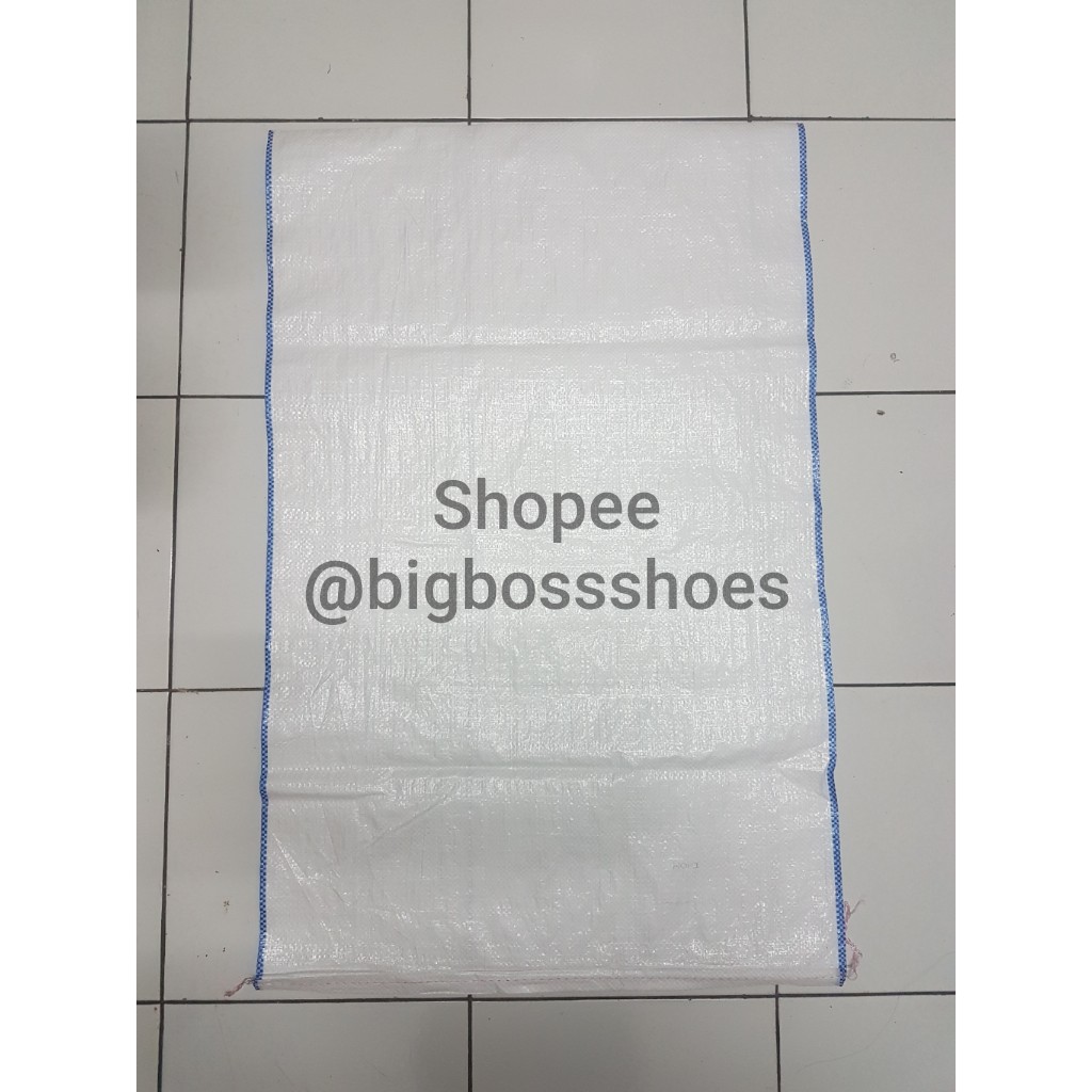 

10 Lembar Karung 50KG 56x90cm Plastik 50 KG Putih Susu Goni Polyester Bubble Packing Corgo