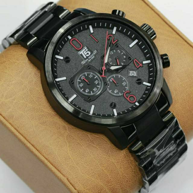 Jam Tangan Pria T5 H3573 T5 H 3573 original stainless chronograph include box bergaransi