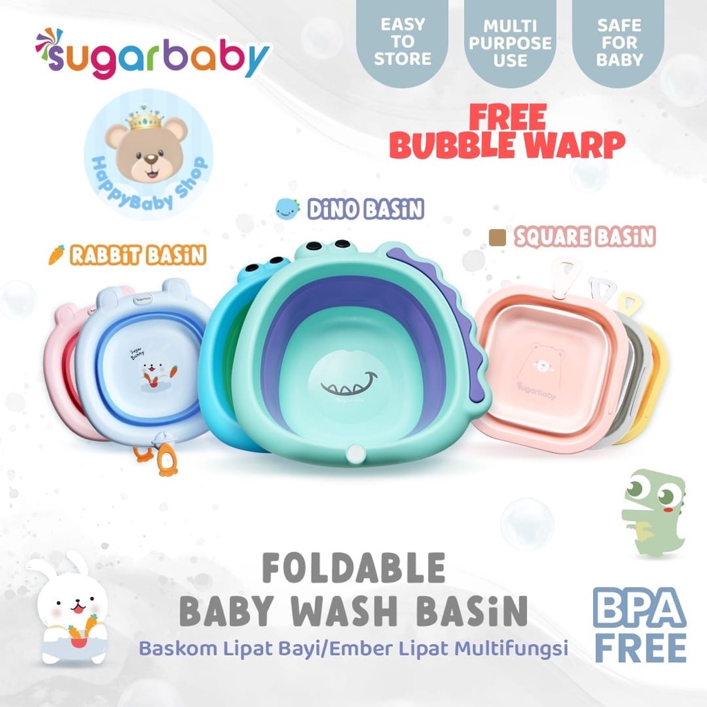 Sugarbaby Foldable Baby Wash Basin/Baskom Lipat Bayi/Ember Lipat Multifungsi