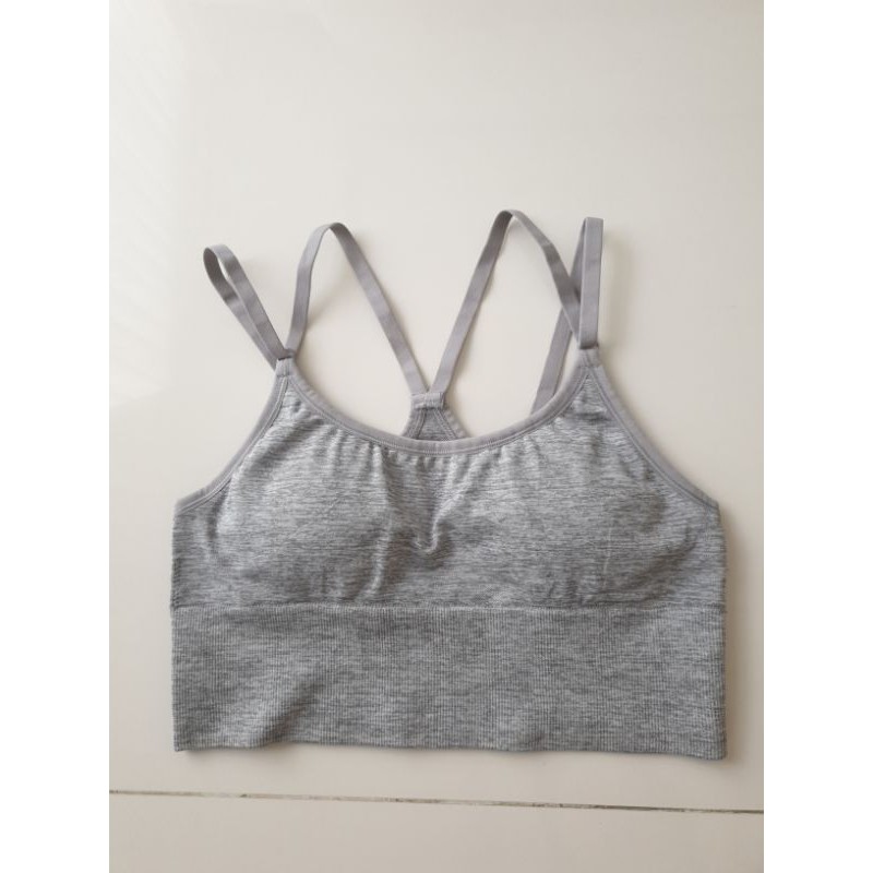 GU UNIQLO sport bra bralette grey