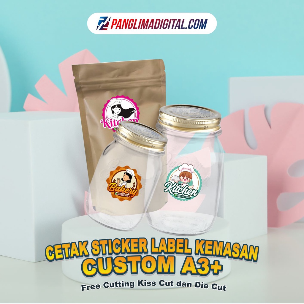 

CETAK STICKER LABEL KEMASAN OLSHOP PRODUK MAKANAN TOPLES KEMASAN BOTOL TAHAN AIR/SATUAN