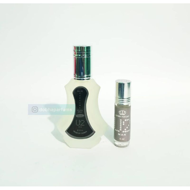 Paket parfum dobha spray 35 ml dan roll on 6ml aroma SOFT original