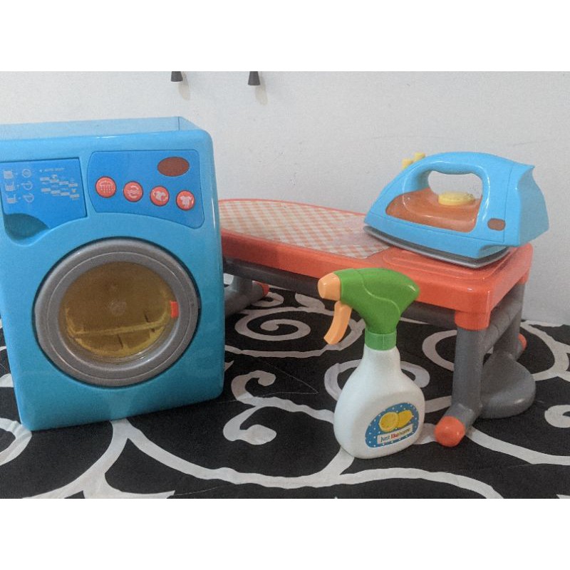 laundry playset mainan anak mesin cuci setrika preloved