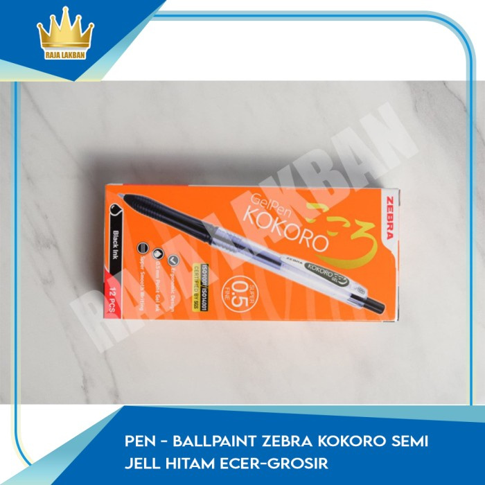 

MURAH Pen / Ballpaint Zebra Kokoro Semi Jell Hitam ECER/GROSIR - Biru, 05