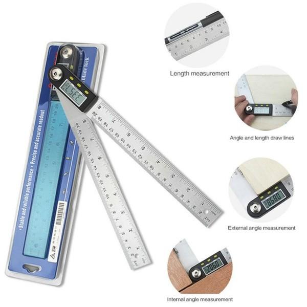 Penggaris Digital / Alat Ukur Sudut Kemiringan / Penggaris Bujur 200mm