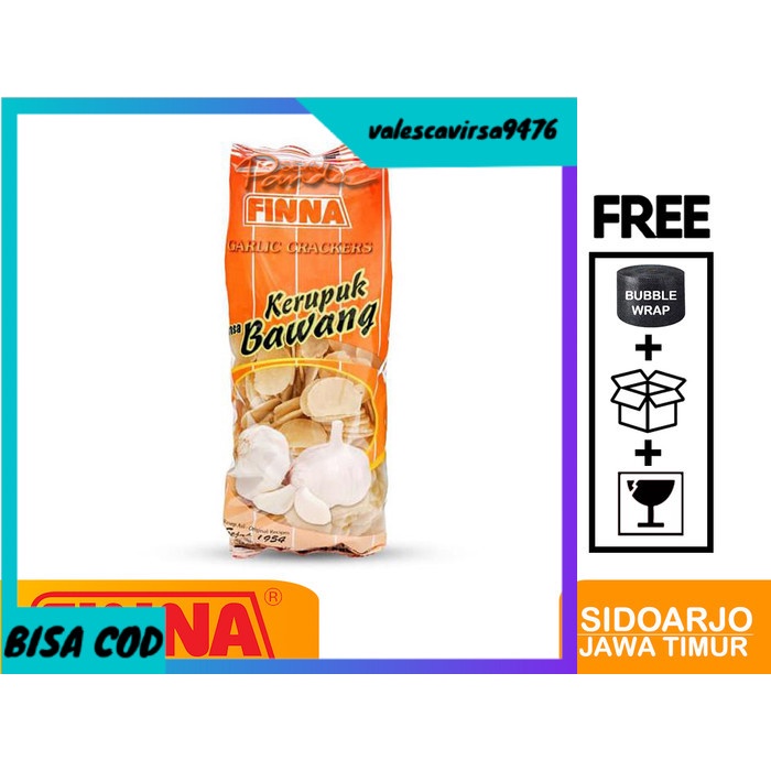 

⭐BISA COD⭐ Kerupuk Bawang FINNA 380 gram Kerupuk Mentah Fina