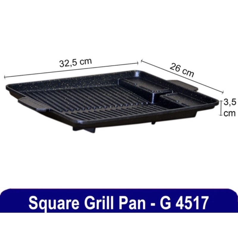 GSF GRILL PAN PANGGANGAN KOTAK BBQ YAKINIKU G 4517 ANTI LENGKET