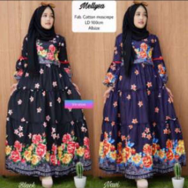 Gamis bunga balon ld 105
