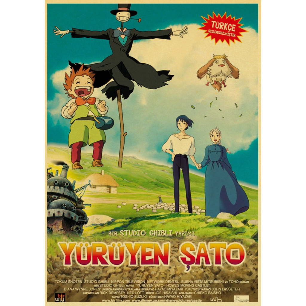 Poster Lukisan Kartun Film Howl S Moving Castle Miyazaki Hayao Klasik Bahan Kertas Kraft Untuk Ruangan Shopee Indonesia