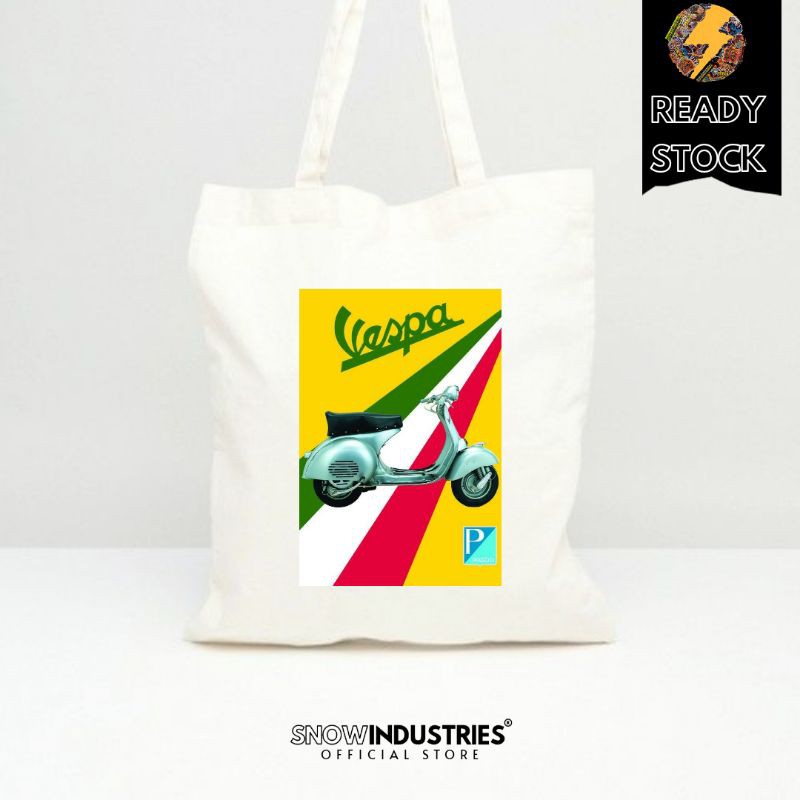 Tote Bag Wanita Pria Kanvas Baby Premium Vespa