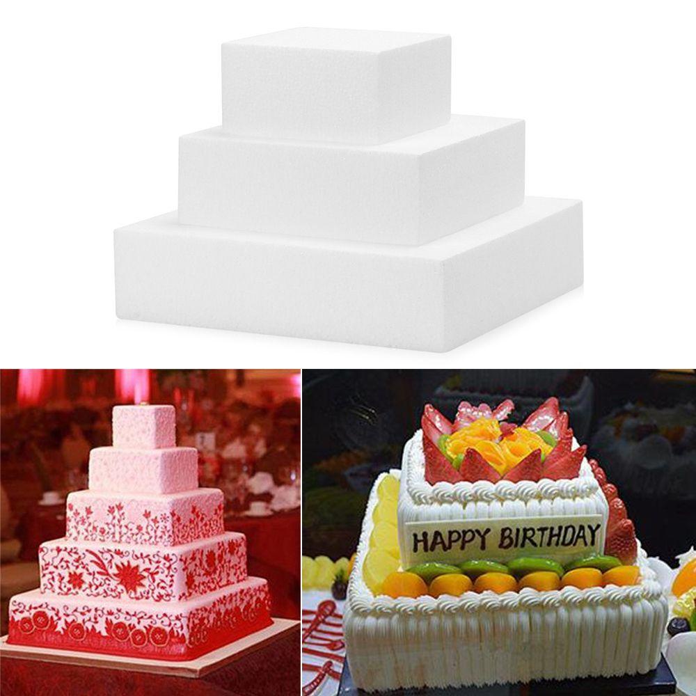 [Elegan] Cetakan Busa Kue Kerajinan Dekorasi Pernikahan Bakeware Bentuk Persegi Aksesoris Dapur Polystyrene Model DIY