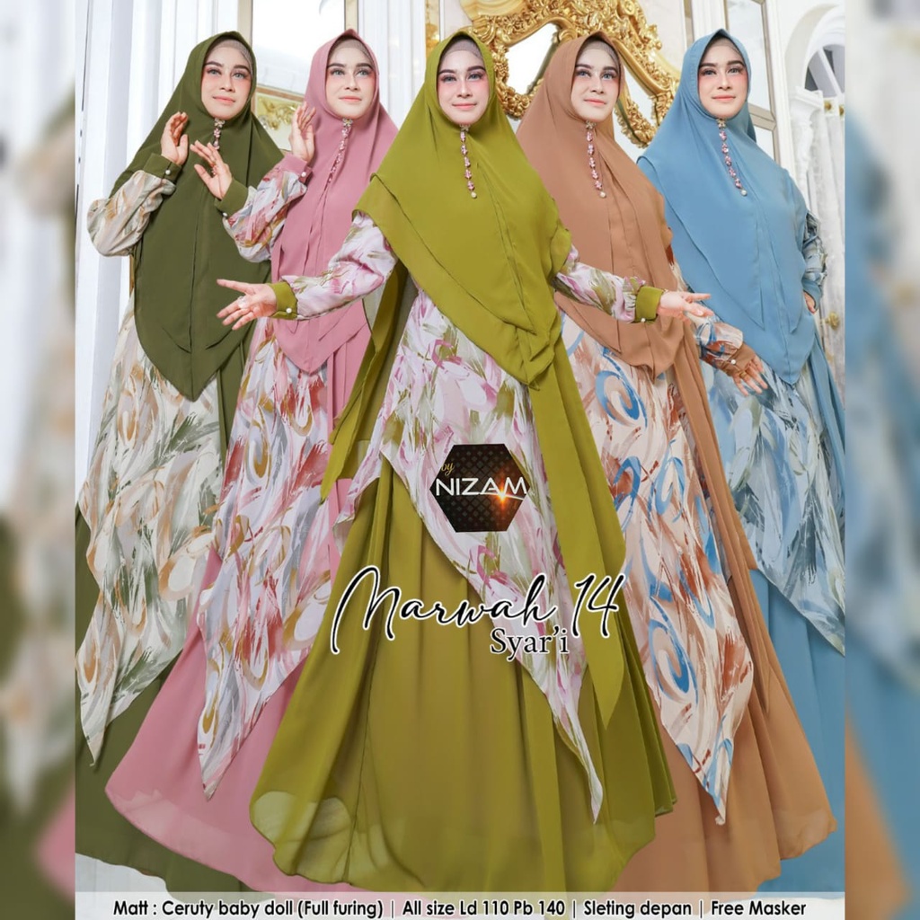 marwah syar`i | gamis syar`i set | gamis murah| gaamis