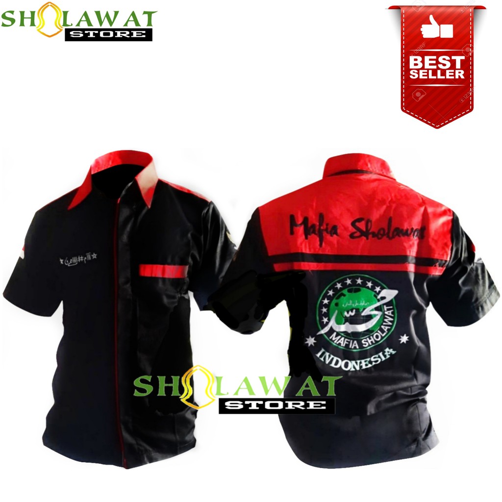 Kemeja Mafia Sholawat Merah Shopee Indonesia