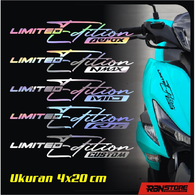 LIMITED EDITION STIKER VARIASI MOTOR YAMAHA NMAX, AEROX, MIO, R15 DAN CUSTOM CUTTING STICKER SIGNATURE  HOLOGRAM DAN WARNA SOLID