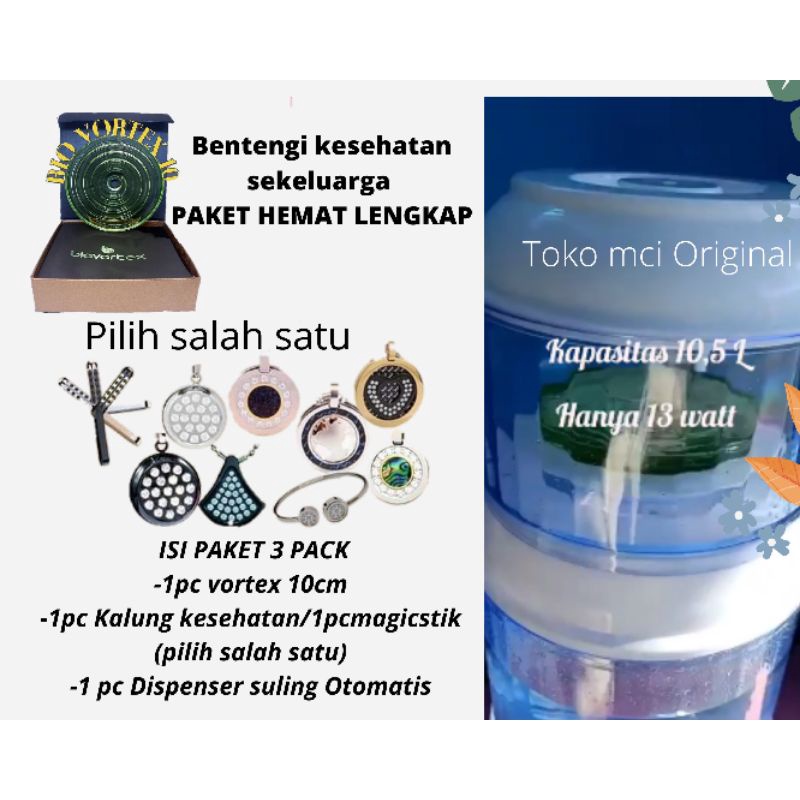 [Paket Hemat]Bioglass Mci Asli Original dan Kalung mCI/Gelang Mci