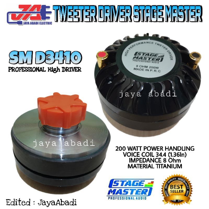 NEW TWEETER DRIVER STAGE MASTER SM D3410 ORI