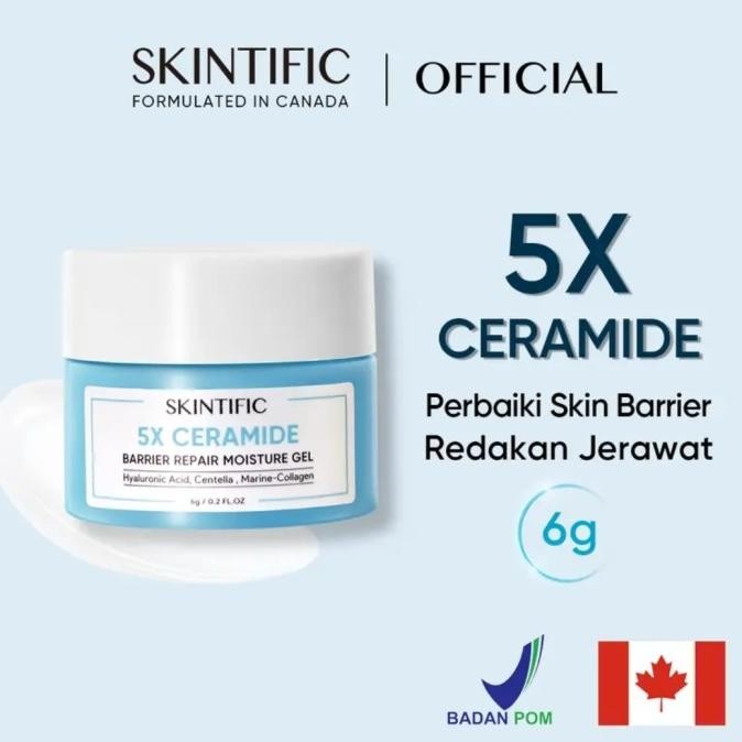 SKINTIFIC 5X Ceramide Skincare Paket Moisturizer | Cleanser | Soothing toner | Serum Sunscreen Barrier Repair | 5X ceramide skin barrier repair moisturize gel