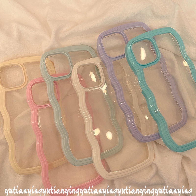 Casing Softcase TPU IPhone XR 11 12 13 Pro Max 7 8 Plus X XS Max 7 8 SE 2020 Shockproof Aksen Bergelombang 2 In 1