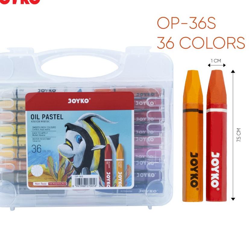 

Super Populer Krayon Minyak Joyko 36 Warna / OP-36S Oil Pastel