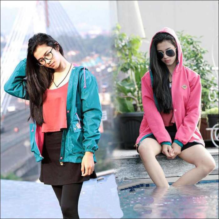 HOT - JAKET WANITA VANS BB PARKA/JAKET BOLAK BALIK/ NAVY PINK --- JAKET WANITA TERMURAH