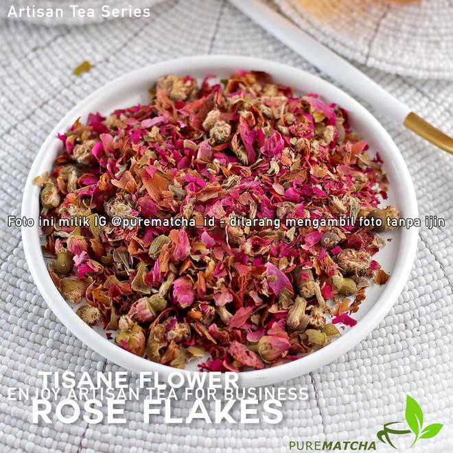 

882P ARTISAN TEA CAFE - ROSE FLAKES 50GR MAWAR KERING HANCUR DRIED ROSEBUD QZKK