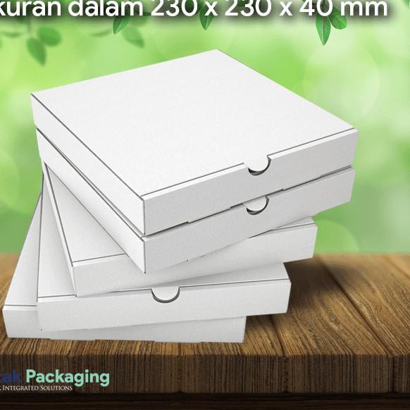 

^DAPATKAN SEGERA!!♜ Kardus Pizza - Kotak Pizza - 23 x 23 x 4 cm Polos - Kraft Putih - Karton - Kemas