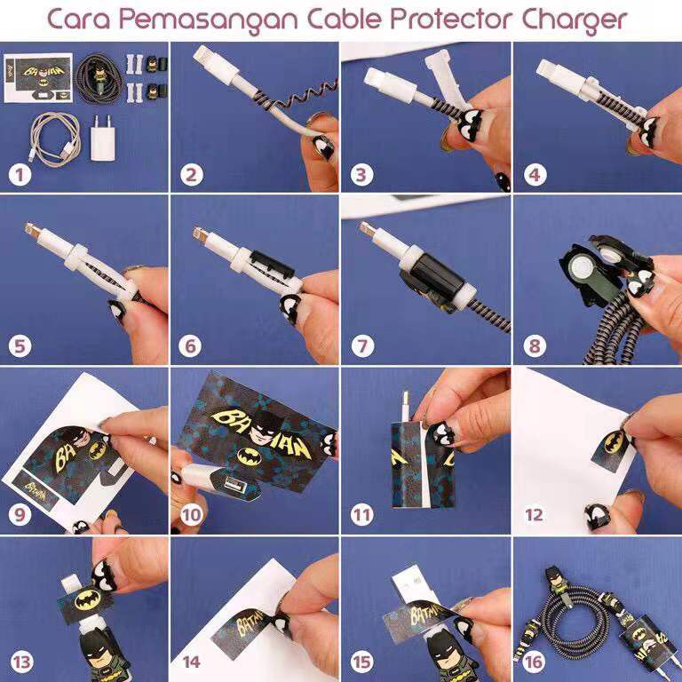 Pelindung Kabel Spiral 1 Paket Charger