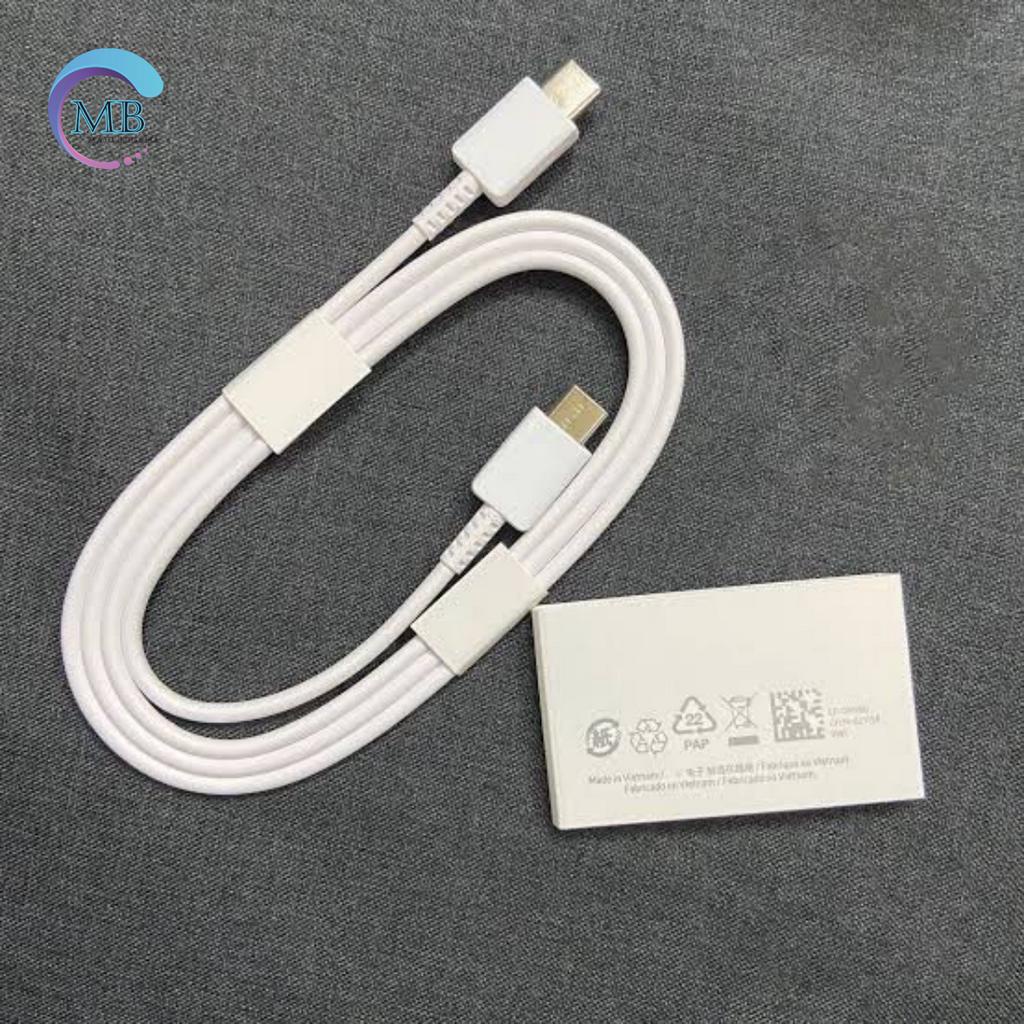 Kabel Data Cable ORIGINAL Samsung cabutan S21 nonpack super fast Charging for Galaxy A23 A33 A53 A73 5G s21+ S21fe s21ultra s22 s22+ s22ultra note20 Note20ultra s23 s23+ s23ultra z flid 4 z fold 4 z flip 3 z fold 3 Original TYPE C TO TYPE C MB4882