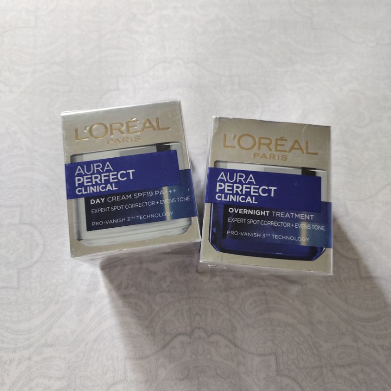 Loreal Paris Aura Perfect Clinical Whitening Serum + Day&Night Cream