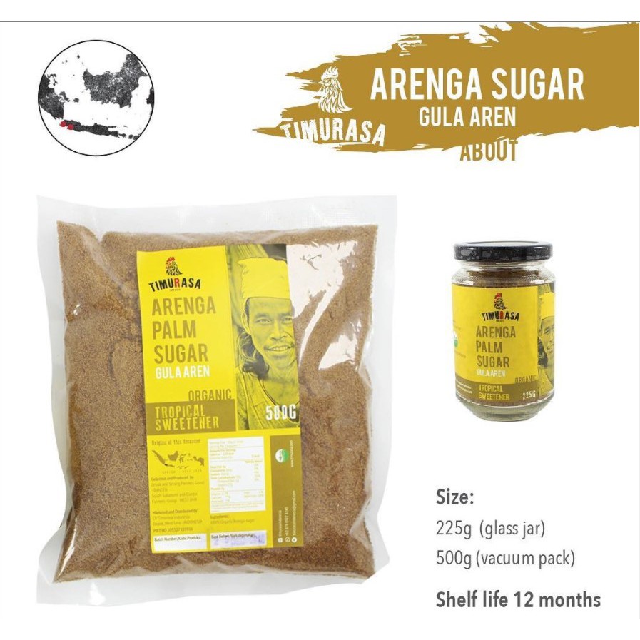 Timurasa Crystal Arenga Sugar 500gr - Timurasa Gula Aren Bubuk 500gr