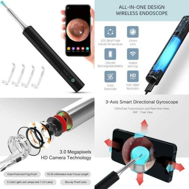 BEBIRD C3 Ear Cleaning WIFI Visual Earpick Korek Kuping - Resmi