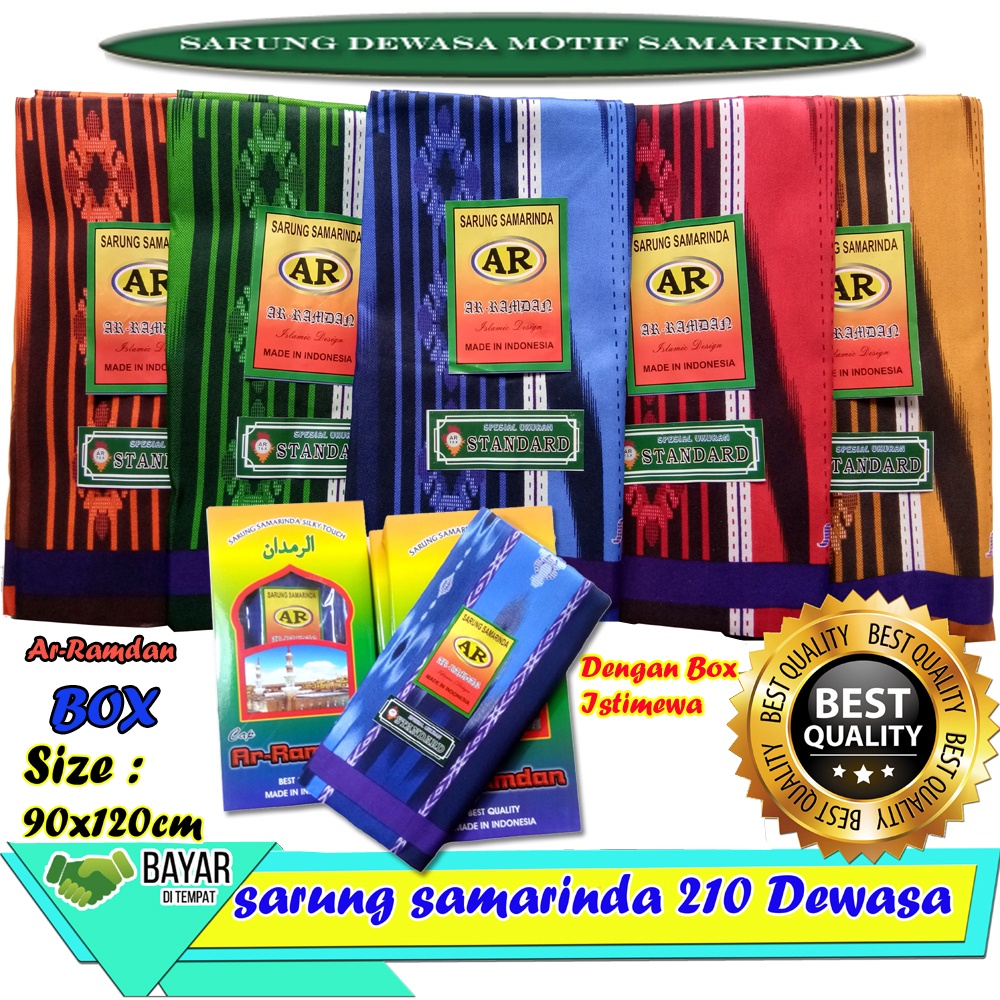 Sarung Pria Samarinda Pria Dewasa Kain Motif 210 Sutera Samarinda Dewasa 90X120Cm Ar Ramdhan U2G2 Sarung Lembut unik santri keren Best Seller Kekinian premium Sale viral Berkualitas Termurah Original Bahan Adem Alat Sholat Halus Tebal Terlaris Terb