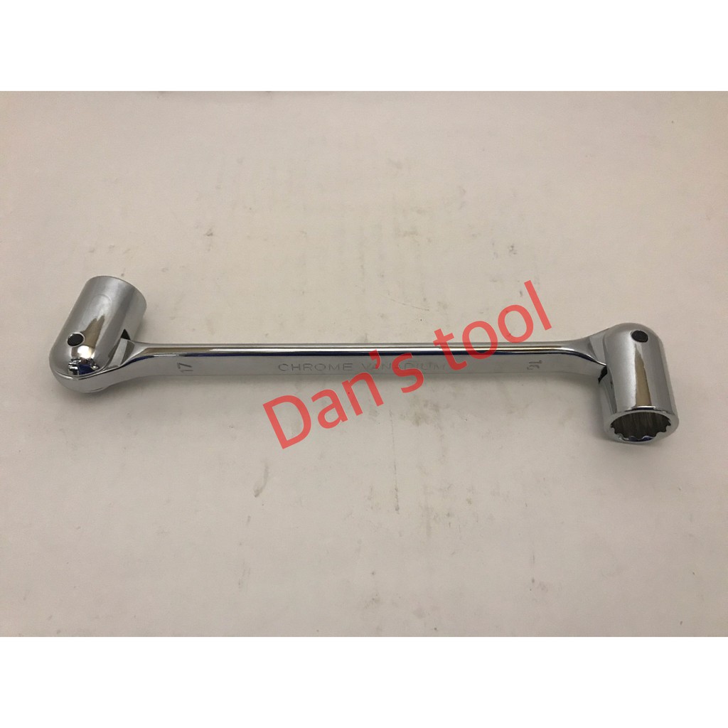 Double End Swivel Socket Wrench 16 x 17 mm / Kunci Sock Flexibel