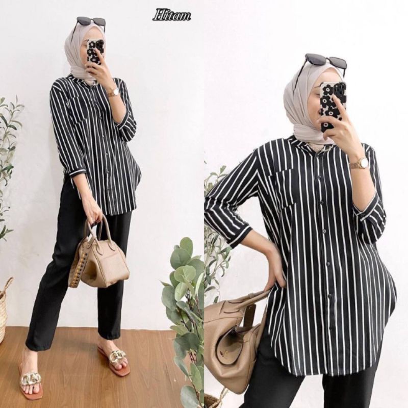 SETELAN ONESET PELANGI SALUR WANDA SET