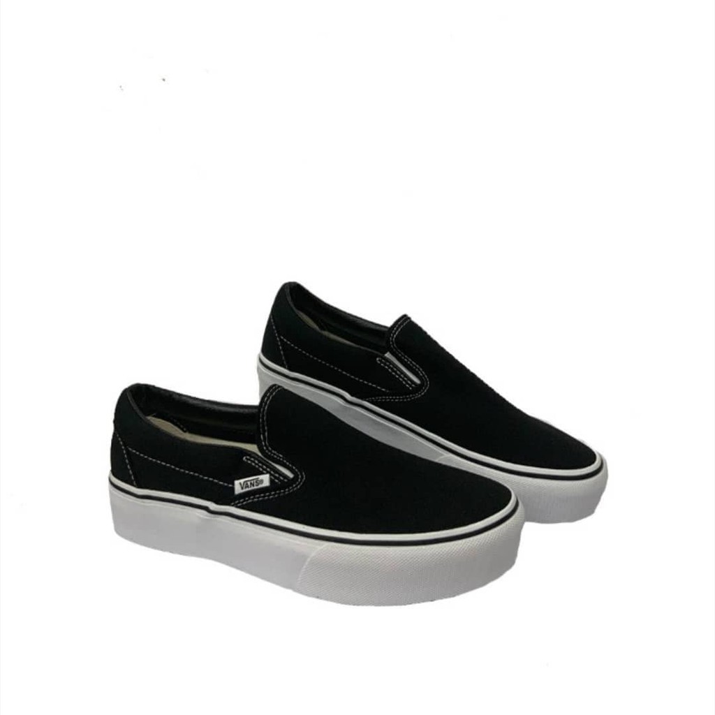 vans classic slip on black
